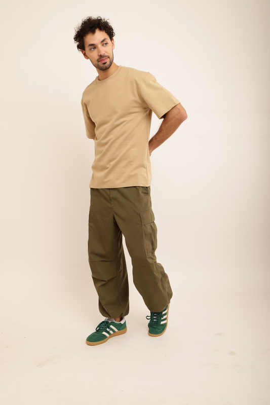 PLAIN BEIGE OVERSIZED TEE