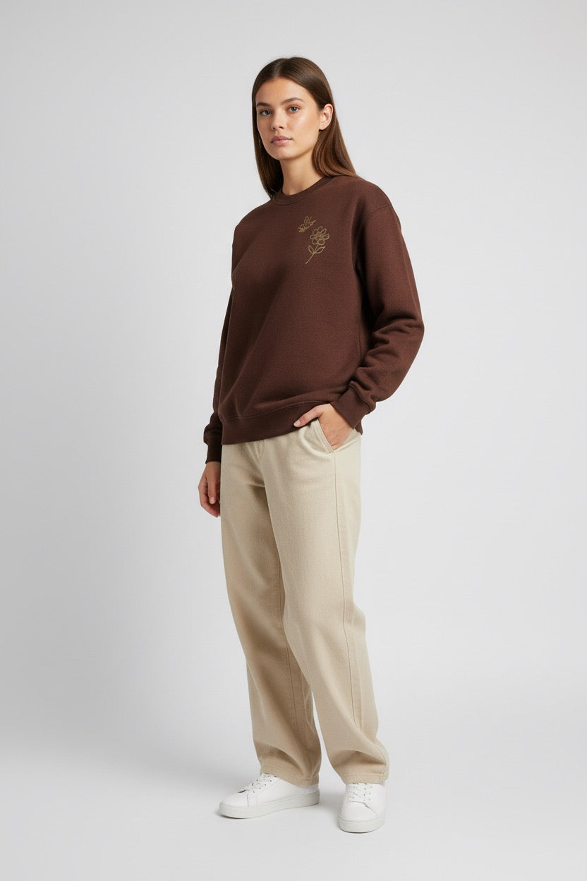 Honey Drift cocoa brown sweatshirt