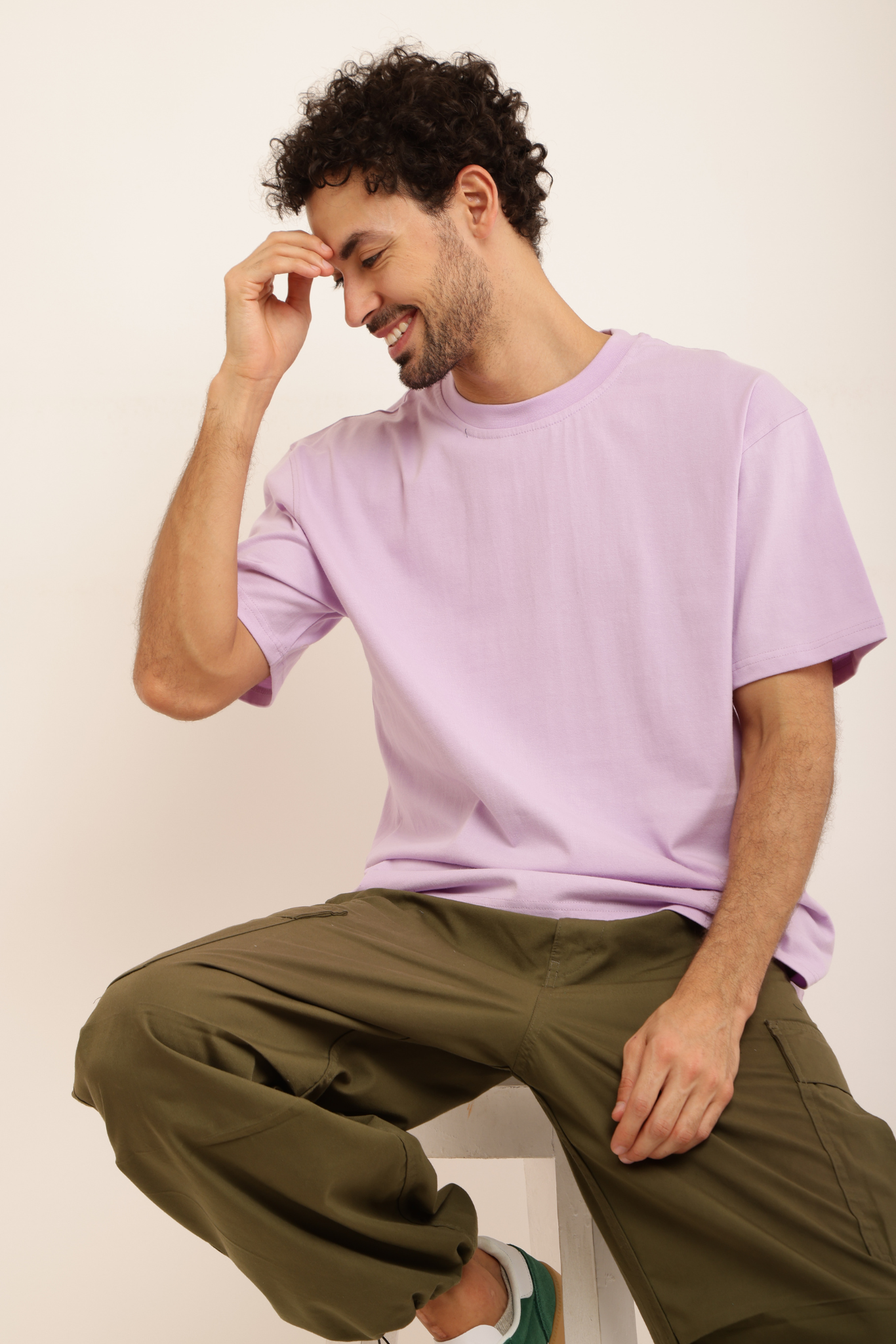 PLAIN LAVENDER OVERSIZED TEE