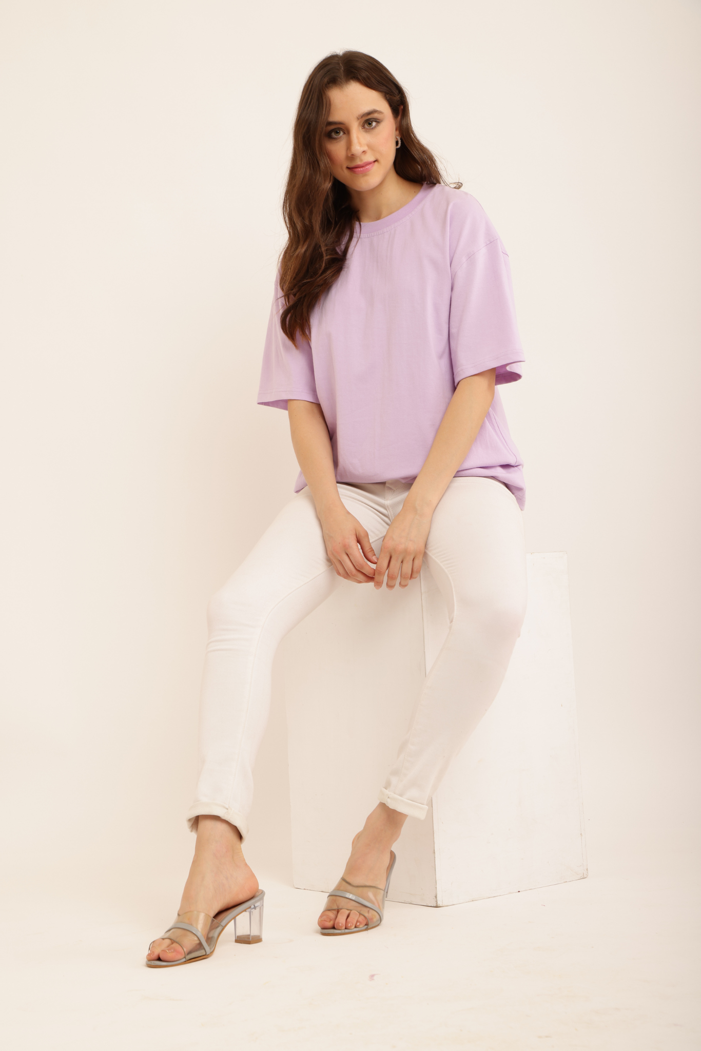 PLAIN LAVENDER OVERSIZED TEE