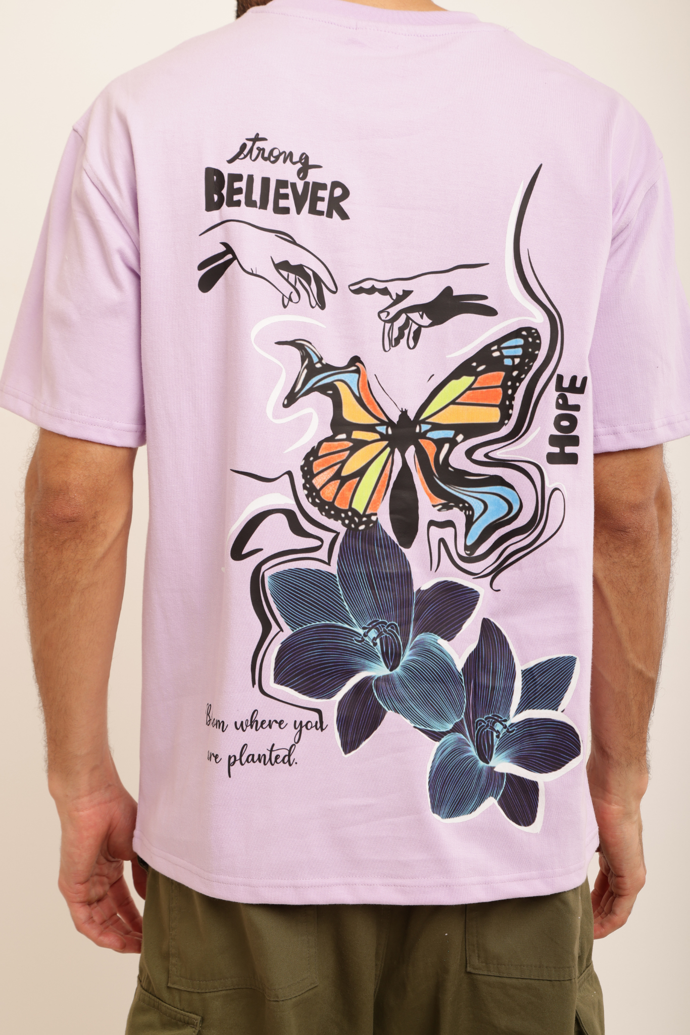 HOPE & BLOOM BUTTERFLY TEE (LILAC)