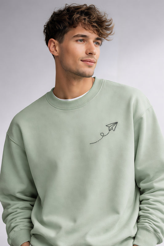 Nature Note sage green sweatshirt