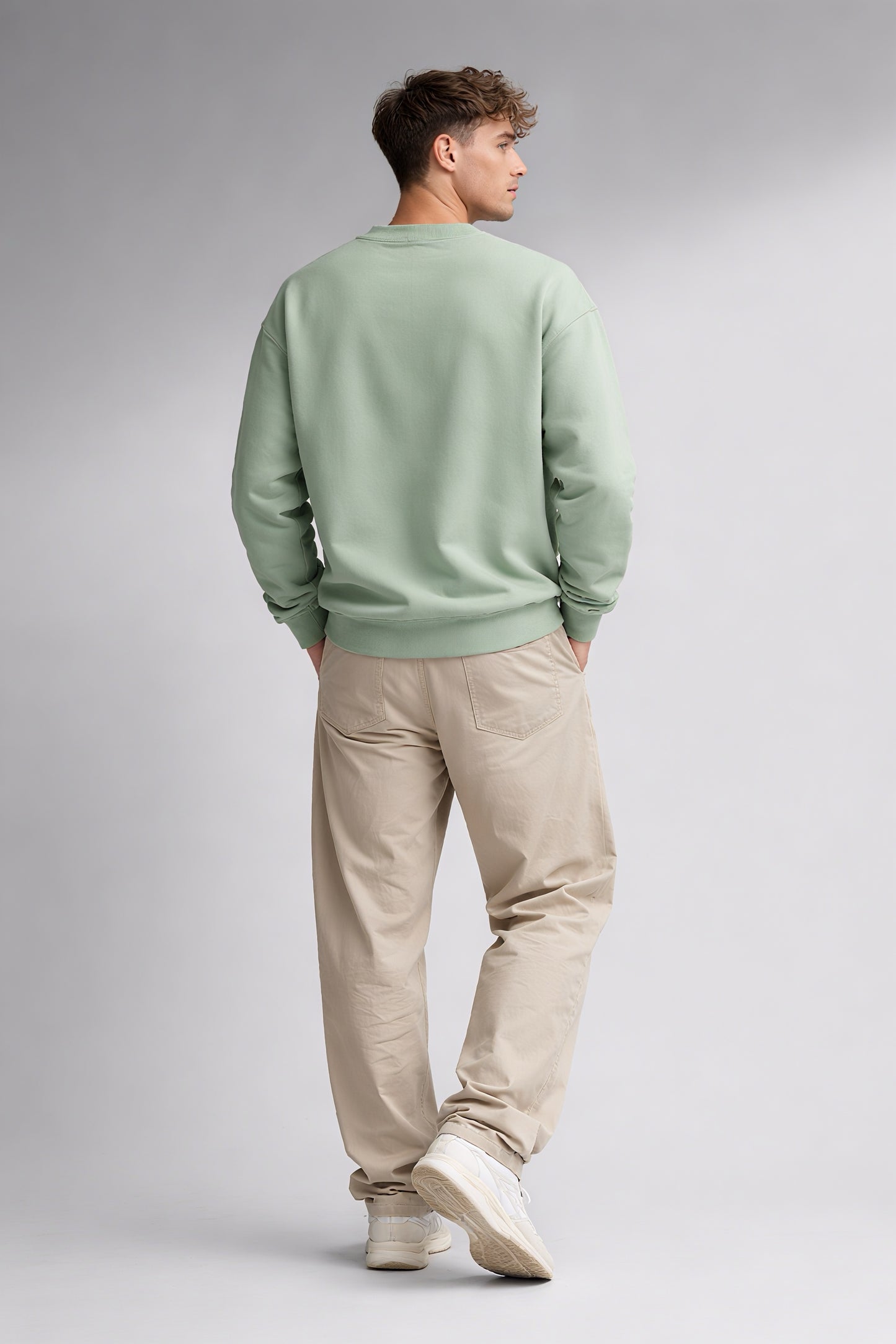 Nature Note sage green sweatshirt