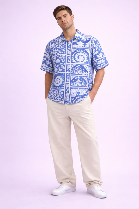 Azure Mosaic Shirt
