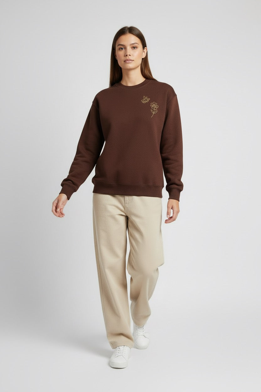 Honey Drift cocoa brown sweatshirt