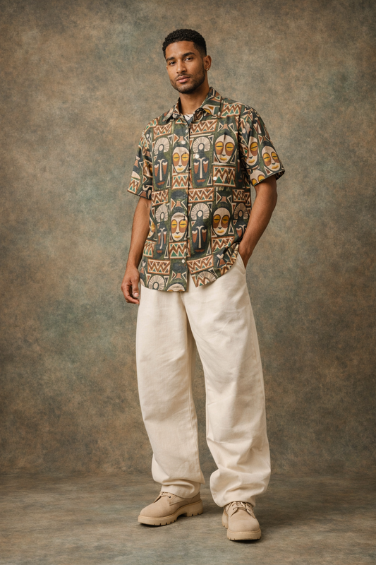 Ethnic Abstract Tribal Shirt