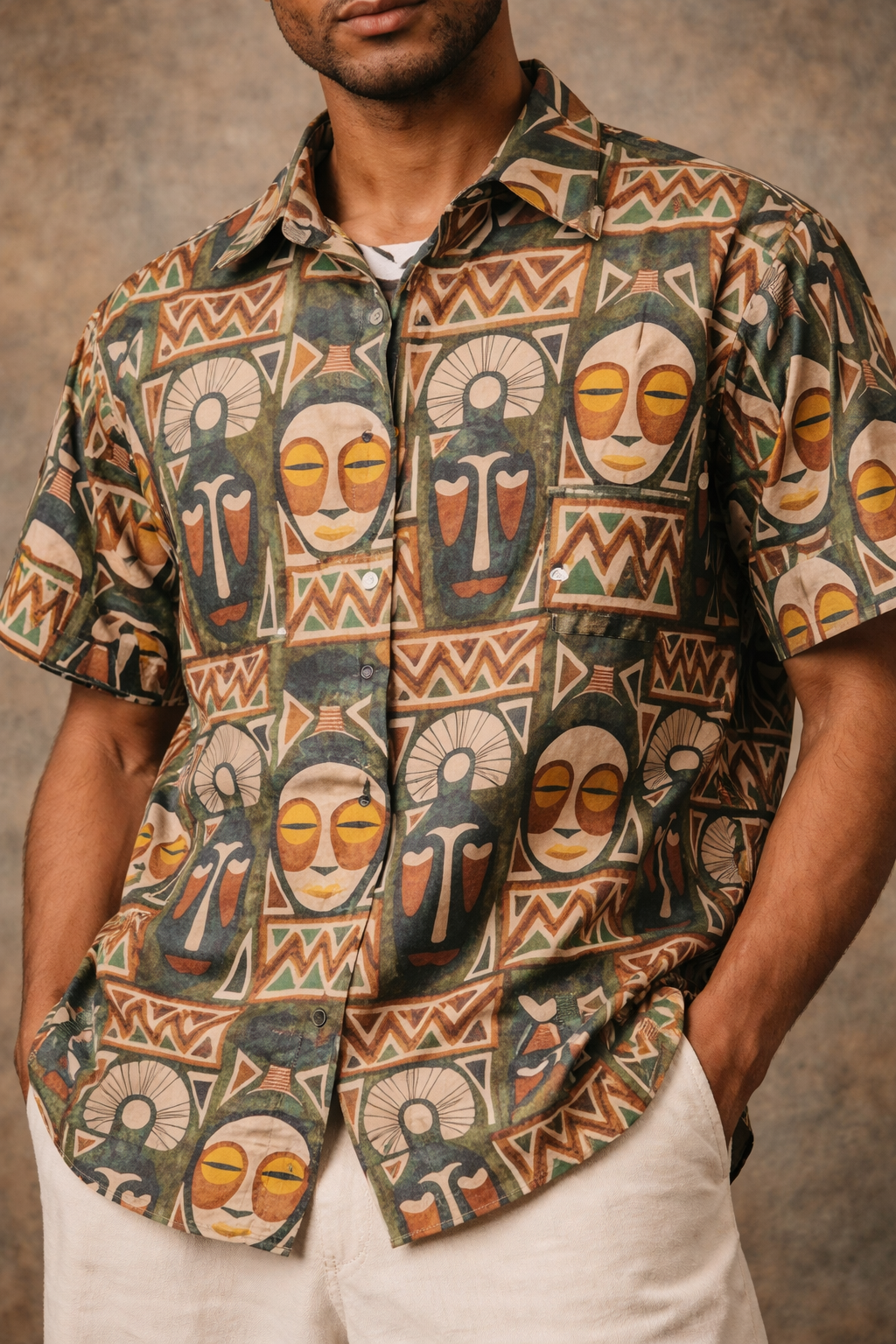 Ethnic Abstract Tribal Shirt